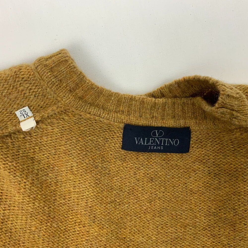 Valentino Jeans Vintage Virgin Wool Men's Knit Melange Crew Sweater Sz 52 (L-XL) - Picture 10 of 16